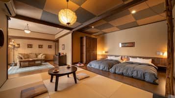 Suite Standard, non fumatori, vista fiume (Japanese-Style, Private Outdoor Bath) | 2 camere, ferro/asse da stiro, Wi-Fi gratuito, lenzuola
