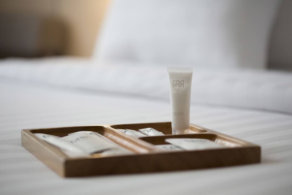 deluxe city view twin  | bathroom amenities | free toiletries, hair dryer, slippers, towels