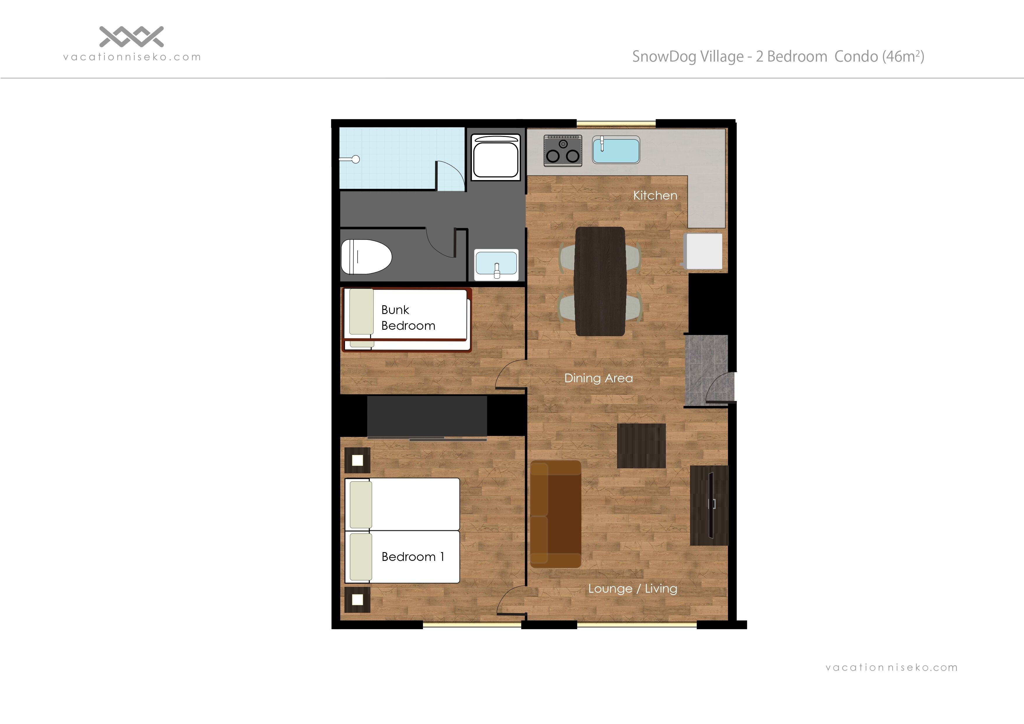 two bedroom | floor plan