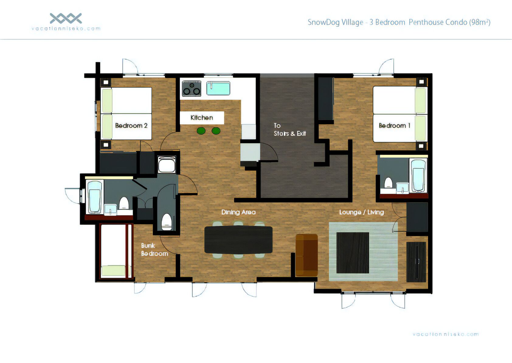 penthouse, 3 bedrooms | floor plan