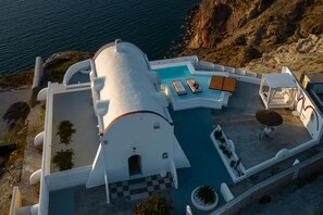 Aerial view - Volcano Flame (Santorini)