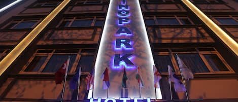 Front of property – evening/night