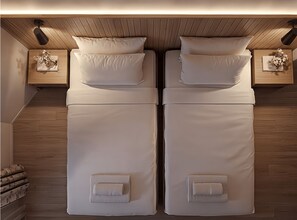 1 soverom, sengetøy av topp kvalitet, minibar og skrivebord