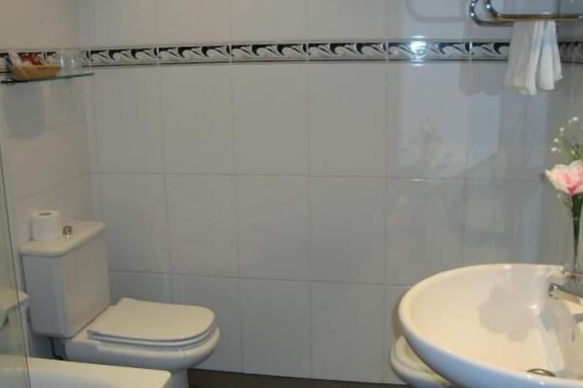 bathtub, free toiletries, hair dryer, bidet