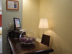 22-inch flat-screen TV with digital channels, TV