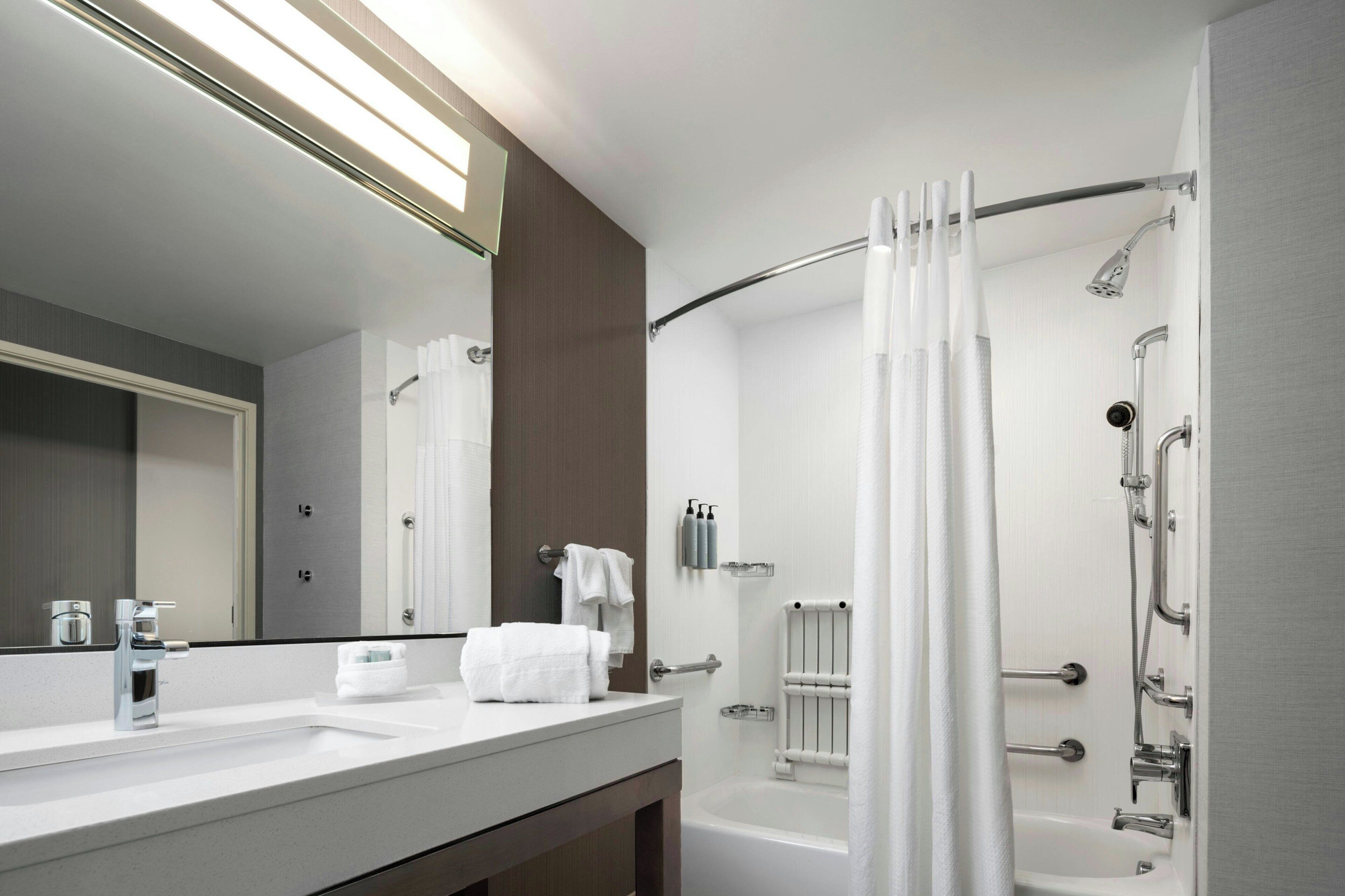 free toiletries, hair dryer, towels, soap