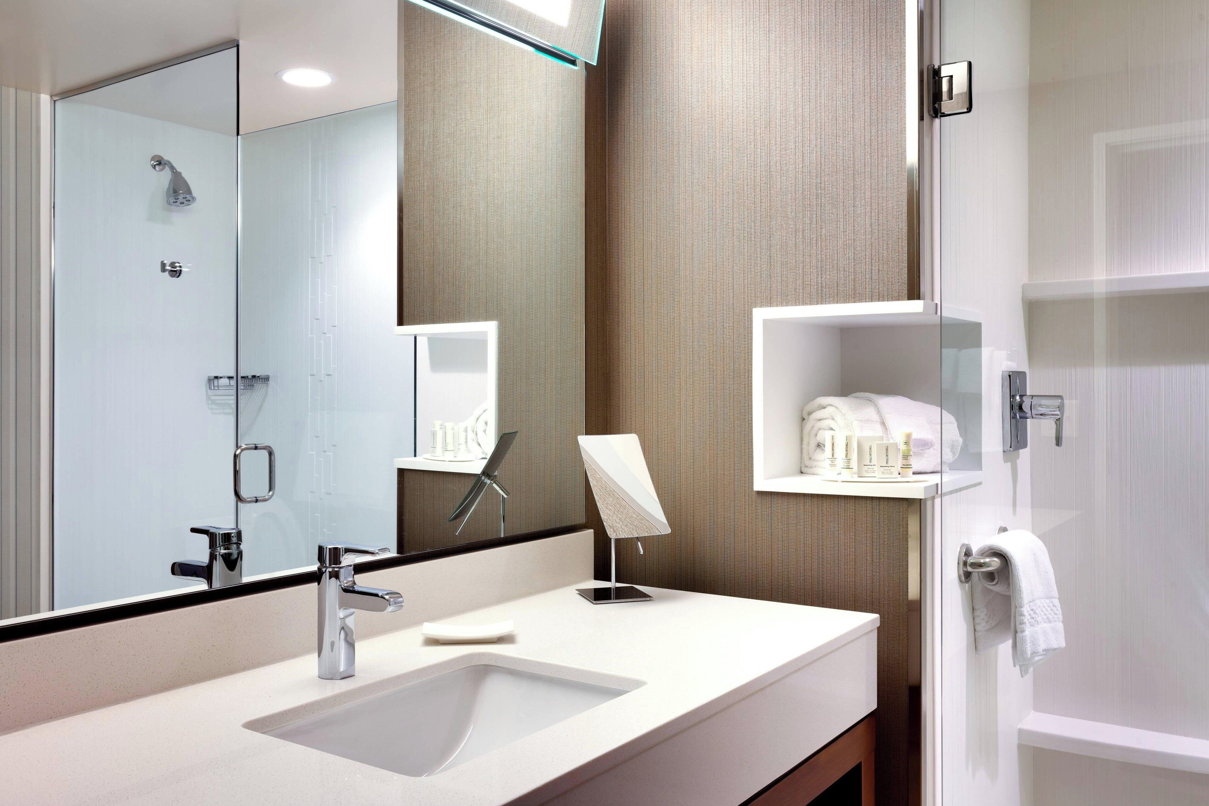 free toiletries, hair dryer, towels, soap