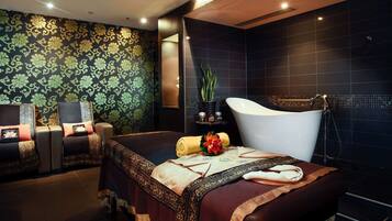 Body treatments, body wraps, body scrubs, facials, 6 treatment rooms