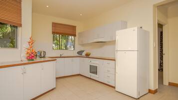 Basic Apartment, 2 Bedrooms, Kitchen | Private kitchen | Fridge, oven, coffee/tea maker, electric kettle