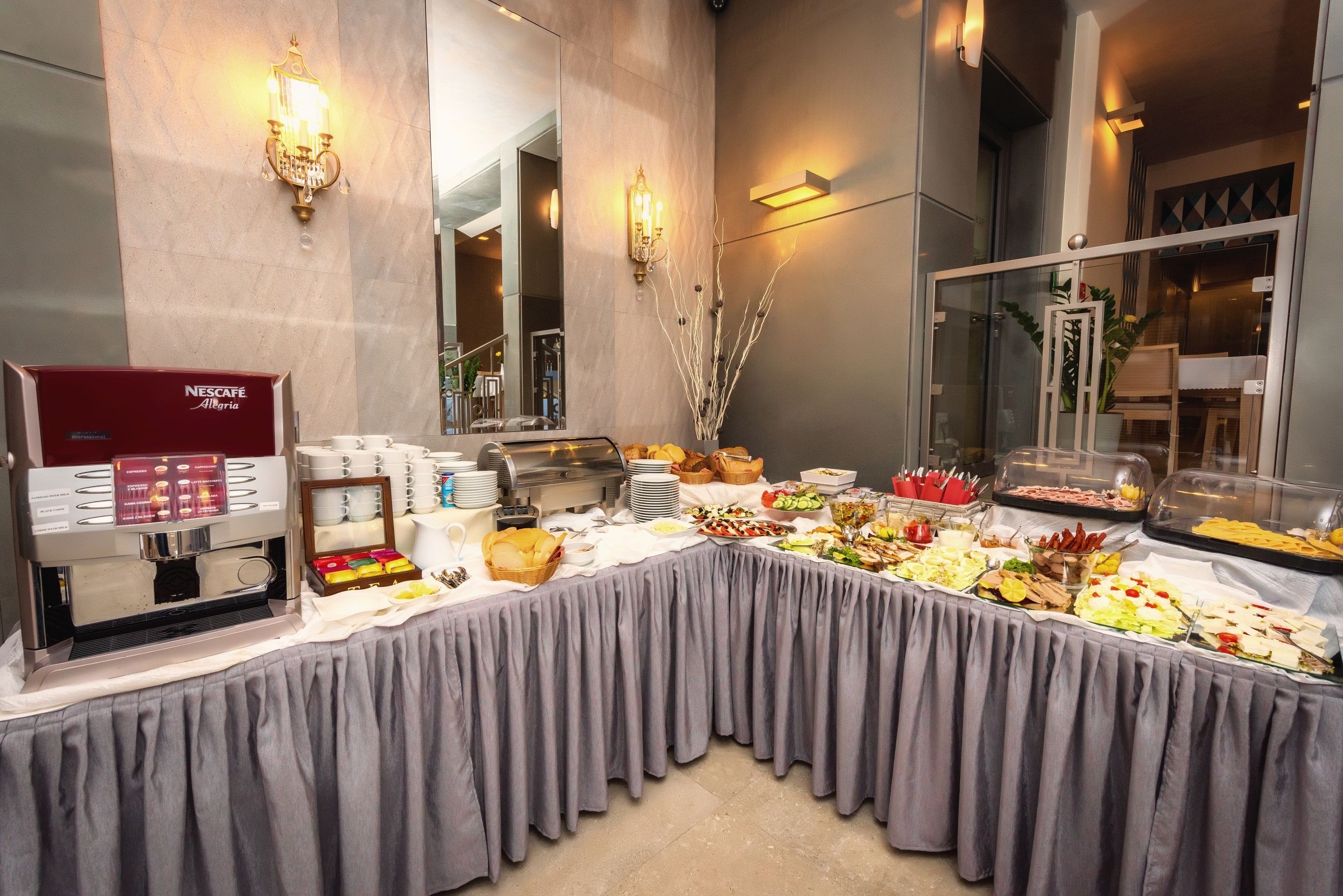 daily buffet breakfast (eur 8 per person)