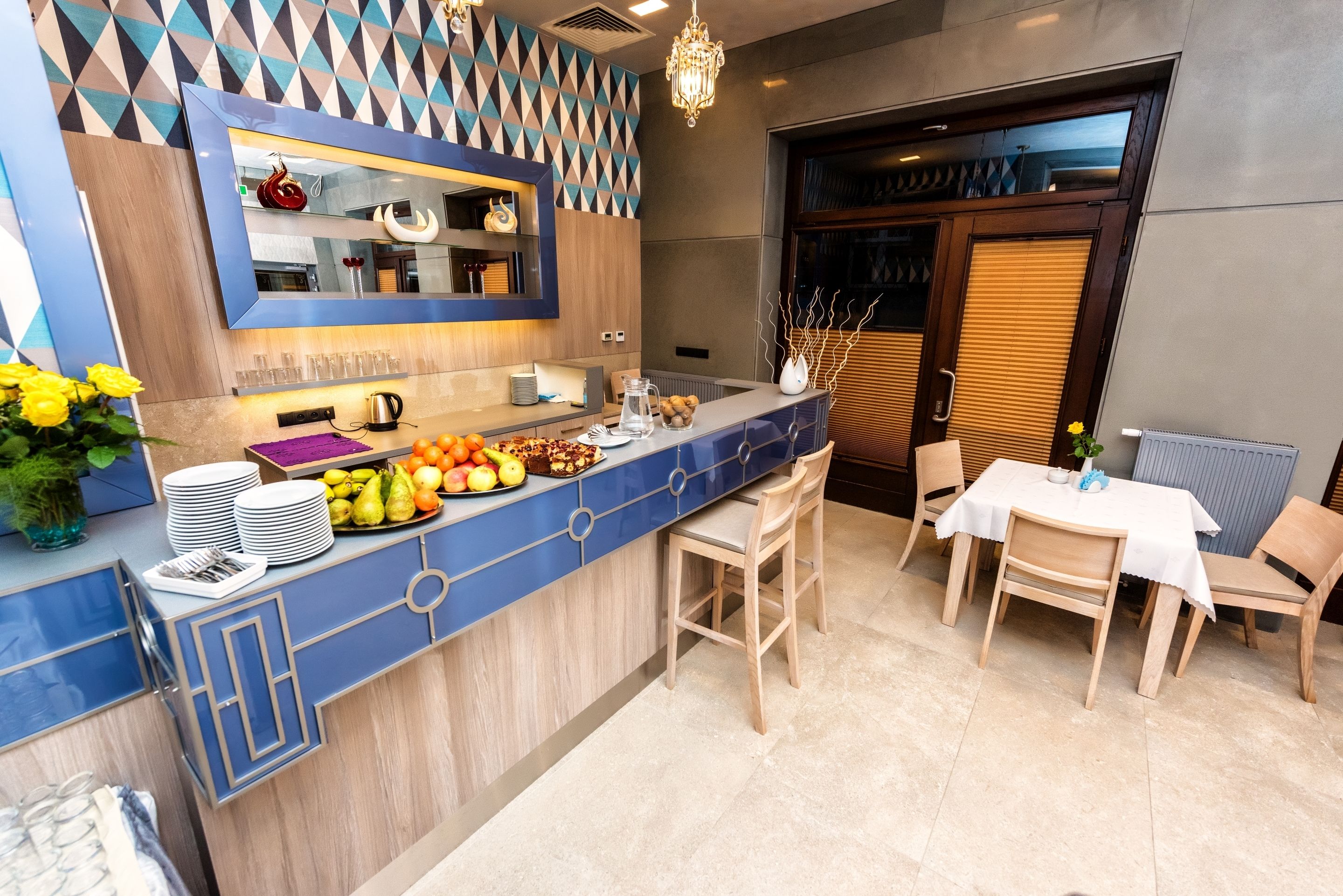 daily buffet breakfast (eur 8 per person)