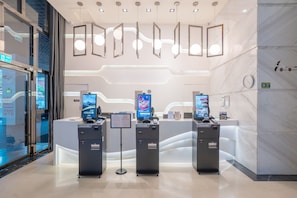 Check-in/check-out kiosk