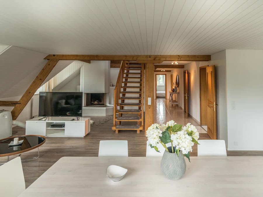 Apartamento, 3 habitaciones, vistas al río | Zona de estar | Una televisión de pantalla plana