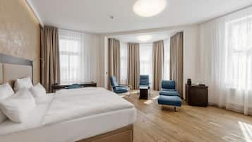 Habitación doble junior, balcón | 1 habitación, ropa de cama de alta calidad y camas Select Comfort