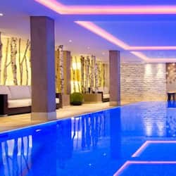 Indoor pool, outdoor pool, sun loungers
