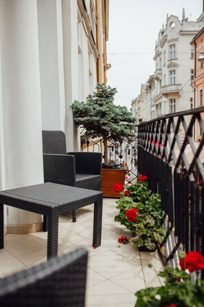 Apartment, 1 Bedroom, Balcony, City View | Balcony view - Apart-hotel Horowitz (Lviv)