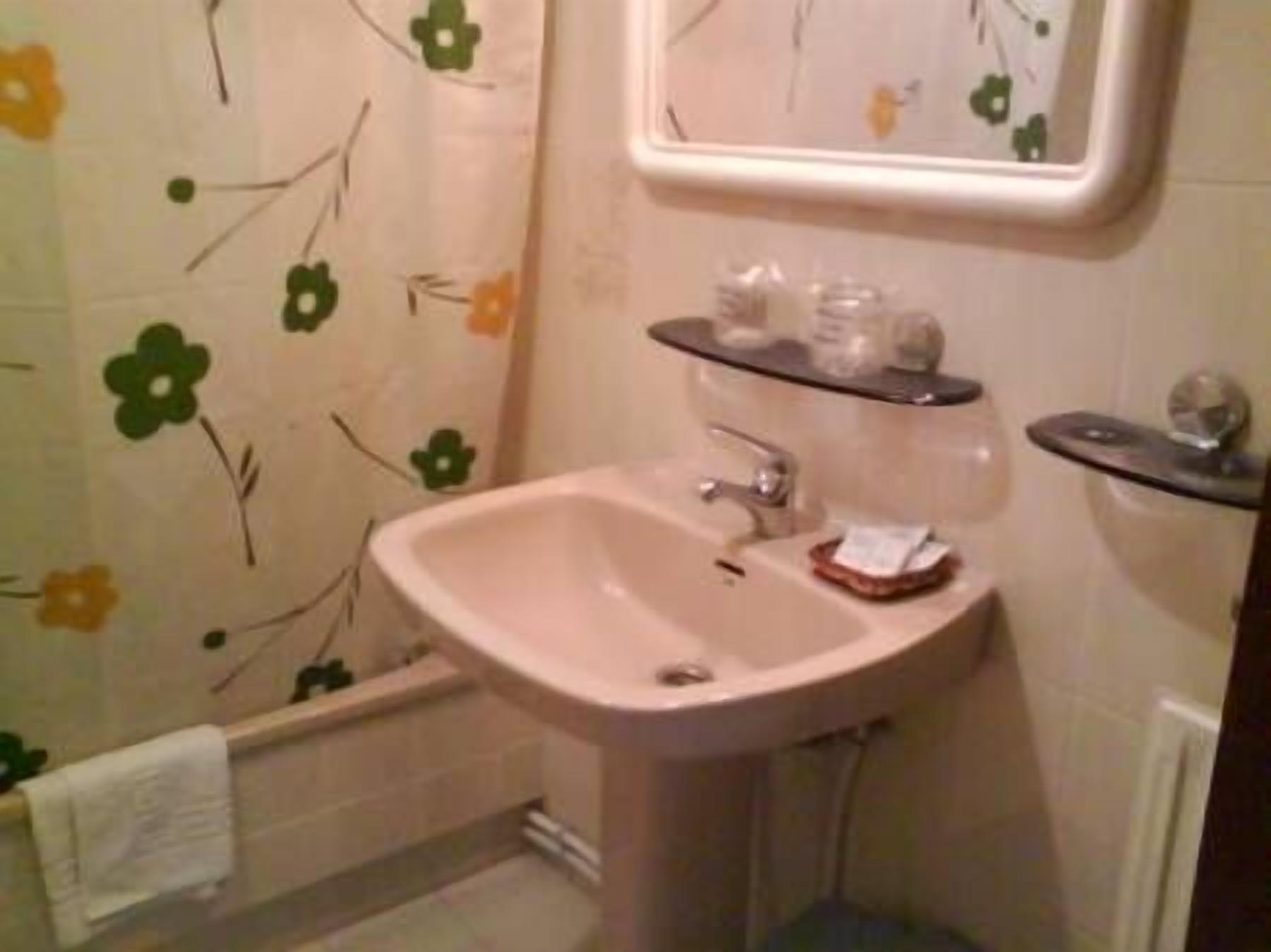 double room, 1 double or 2 single beds | bathroom sink