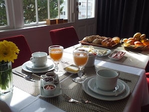 Kontinental frokost er inkludert hver dag