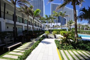 Outdoor pool, open 8:00 AM to 7:00 PM, sun loungers