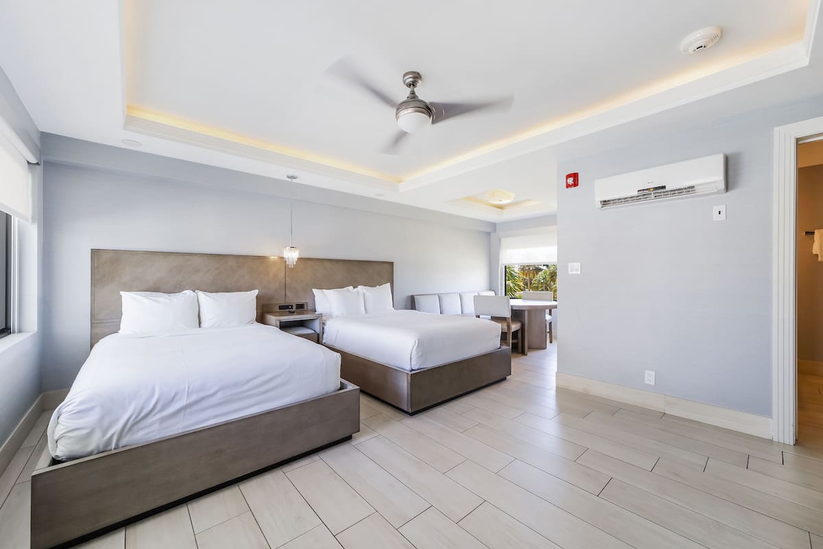 Deluxe Room, 2 Double Beds, Kitchenette (Self check-in) | Premium bedding, in-room safe, blackout drapes, iron/ironing board