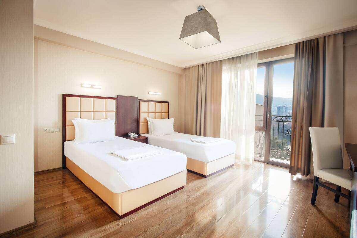 In-room safe, desk, soundproofing, iron/ironing board (on request)