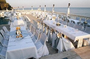 Outdoor banquet area