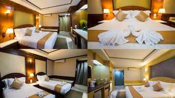 Desk, blackout drapes, iron/ironing board, free WiFi