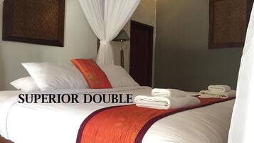 Superior Room, 1 Queen Bed, Garden View | In-room safe, bed sheets