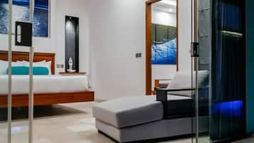 Villa, 1 Bedroom, Private Pool | 1 bedroom, in-room safe, blackout drapes, iron/ironing board