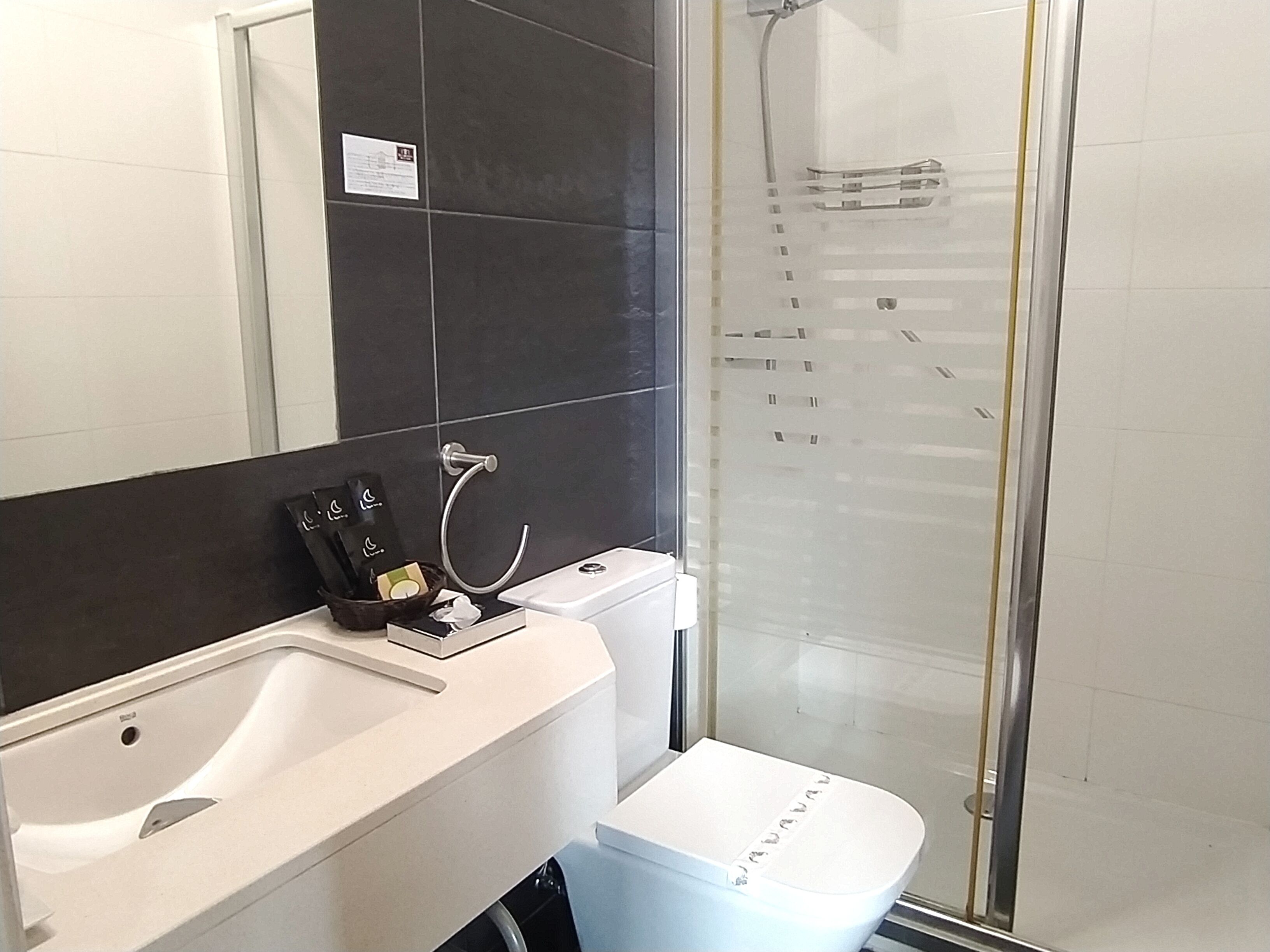 double room with living room, 1 double bed and 1 sofa bed | bathroom | shower, free toiletries, hair dryer, towels