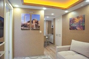 Lägenhet Standard | 1 sovrum, sängtillbehör av högsta kvalitet och minibar