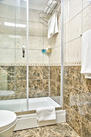 Family Apartment, 1 Bedroom, City View | Bathroom | Shower, free toiletries, hair dryer, bathrobes - Best Fulya Apart (Istanbul)