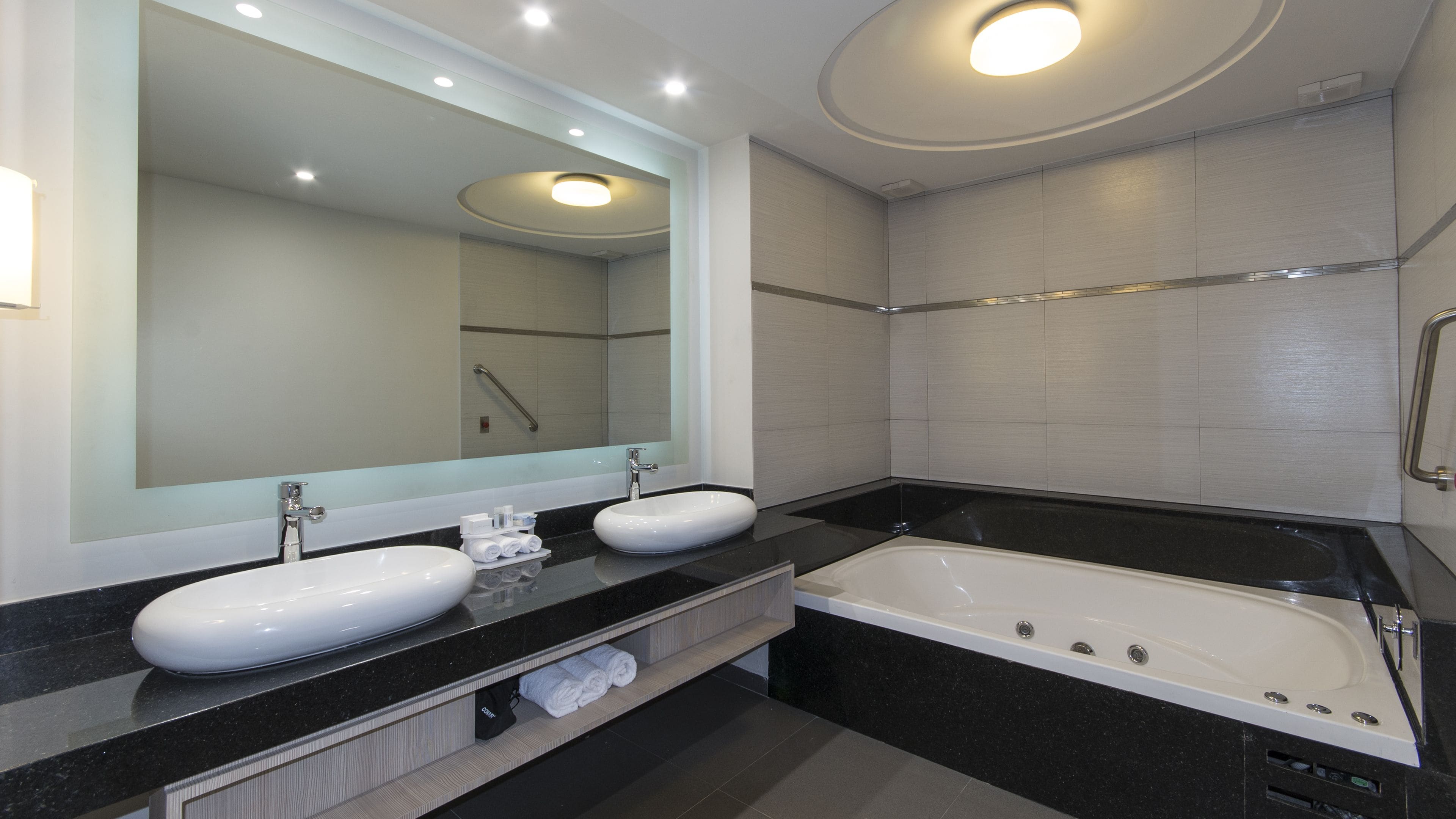 suite, 1 king bed | bathroom | shower, hair dryer, towels