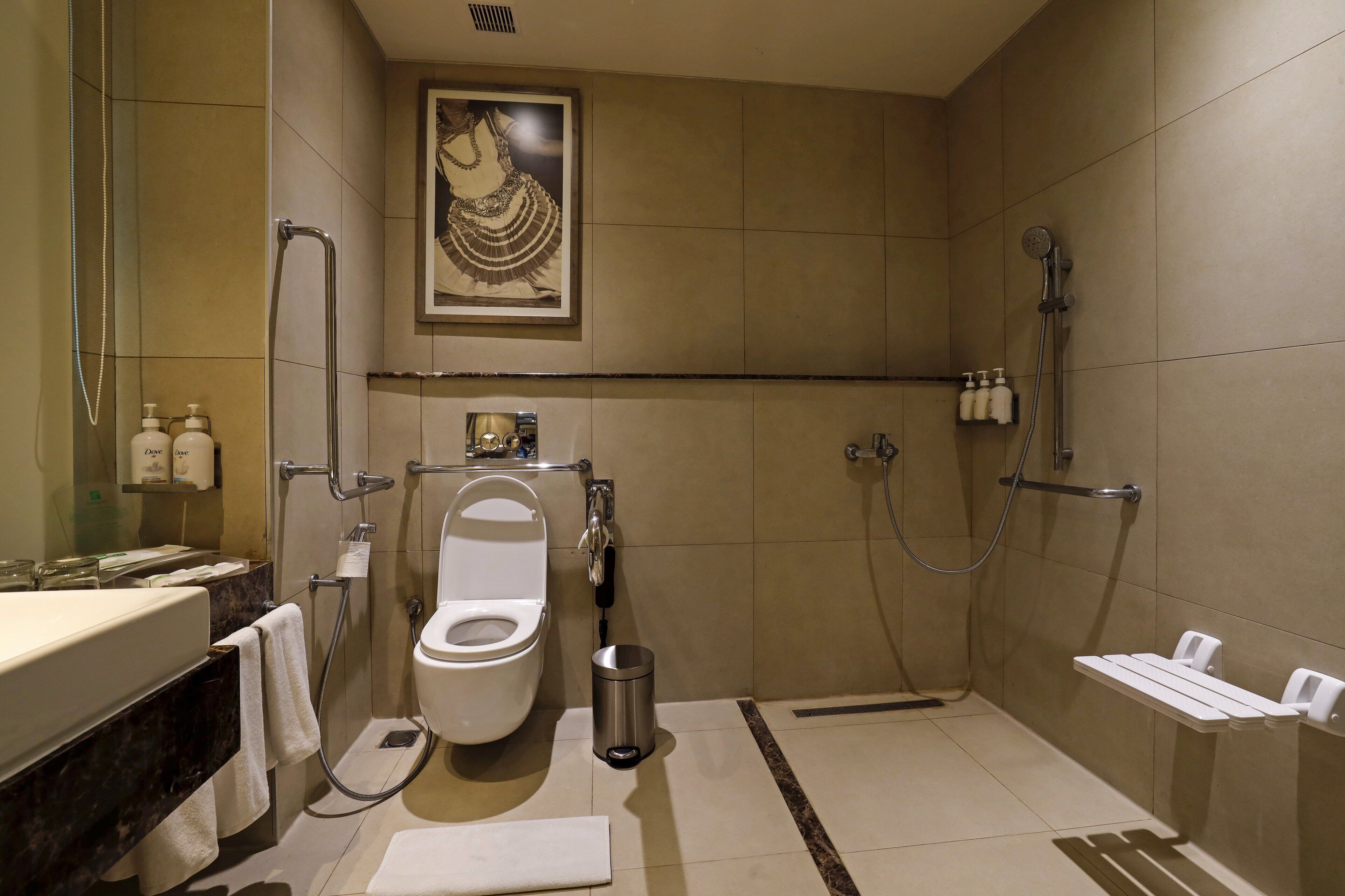 ห้องสแตนดาร์ด, เตียงคิงไซส์ 1 เตียง (Standard Room, 1 King Bed, Accessible) | ห้องน้ำ | ฝักบัว, ของใช้ในห้องน้ำเป็นมิตรต่อสิ่งแวดล้อม, ไดร์เป่าผม