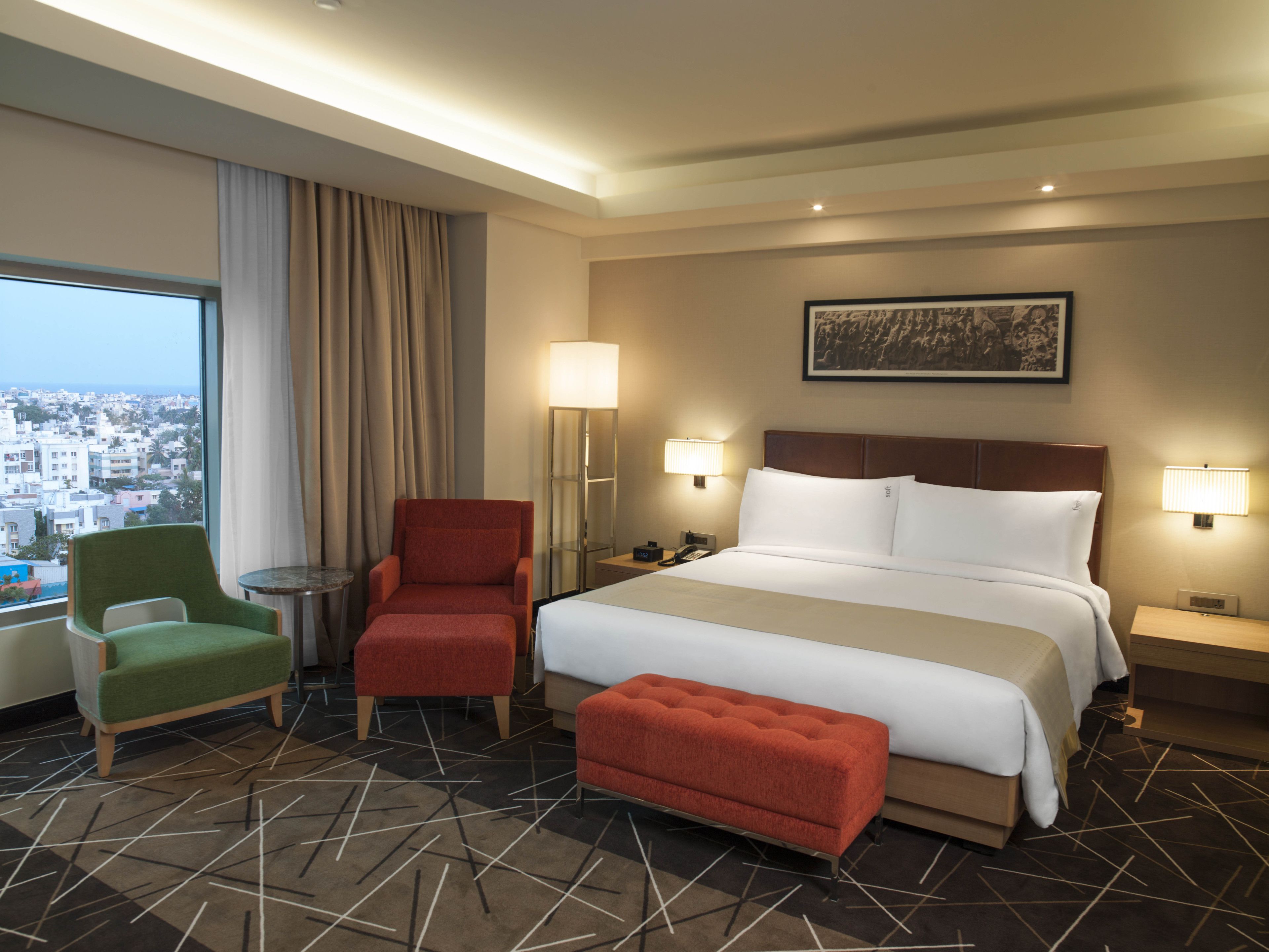 Ropa de cama de alta calidad y minibar 