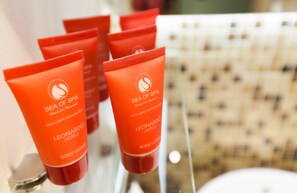 Ducha, artículos de higiene personal ecológicos y secador de pelo