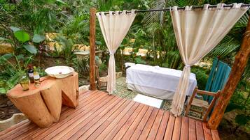 Body treatments, aromatherapy, body wraps, facials