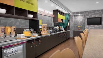 Free daily self-serve breakfast