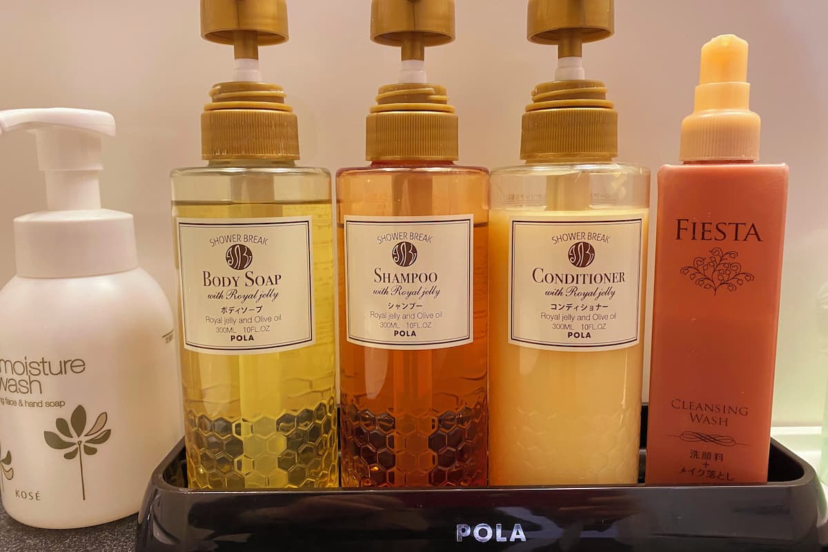 shower, free toiletries, hair dryer, slippers