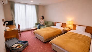 スタンダード ツインルーム 禁煙 | セーフティボックス (室内)、デスク、WiFi (無料)、ベッドシーツ