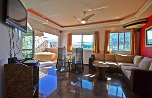 Premium Penthouse, 3 Bedrooms, City View | Living room | Flat-screen TV - Rios Finest Nossa Senhora Copacabana (Rio de Janeiro)