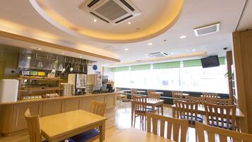 Daily self-serve breakfast for a fee