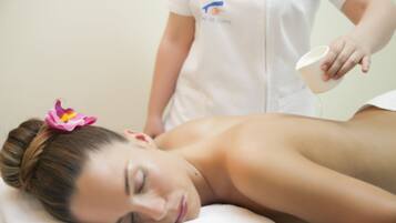 Sauna, hot tub, body treatments, hydrotherapy, body wraps, body scrubs