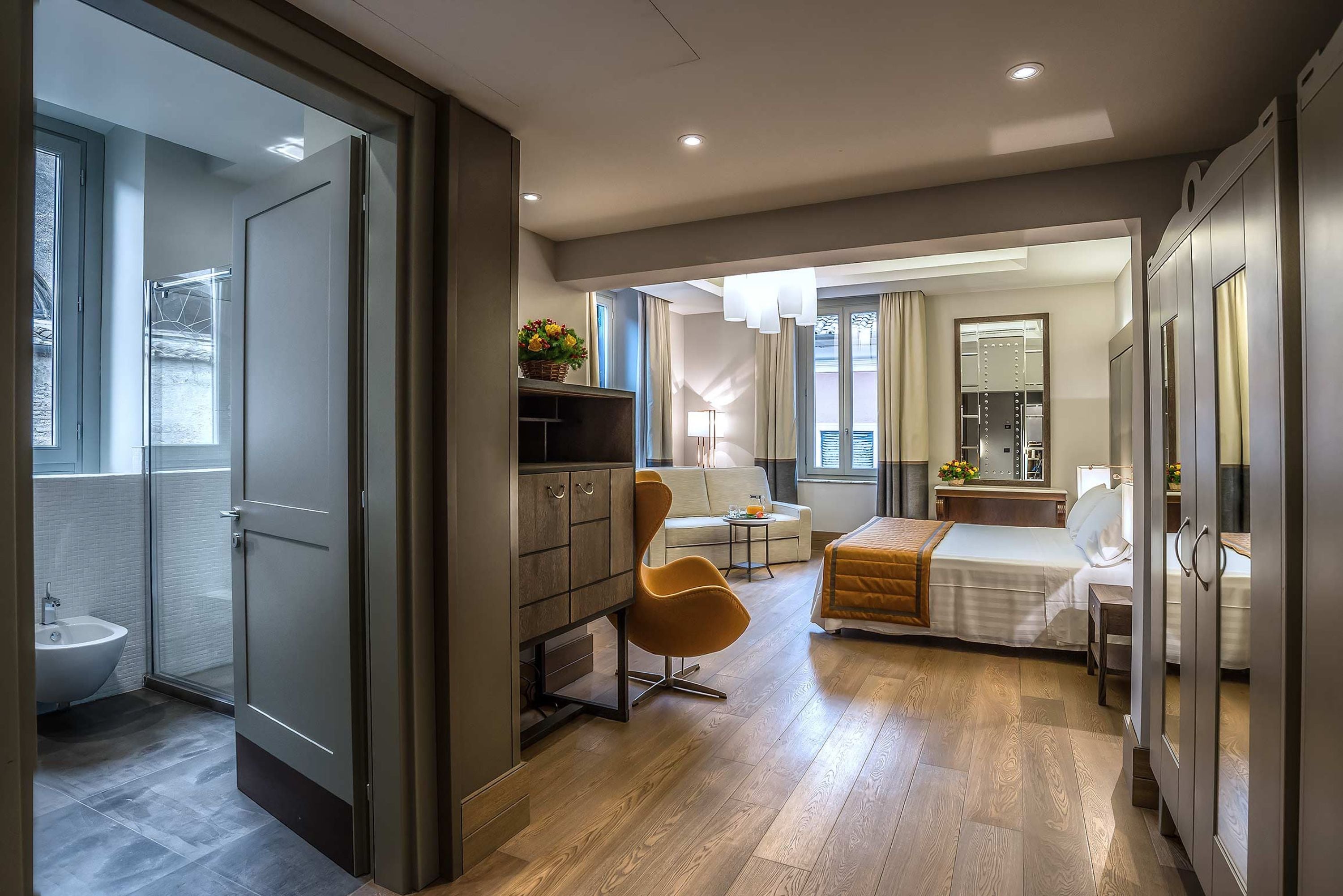 junior suite | frette italian sheets, down duvets, memory-foam beds, minibar