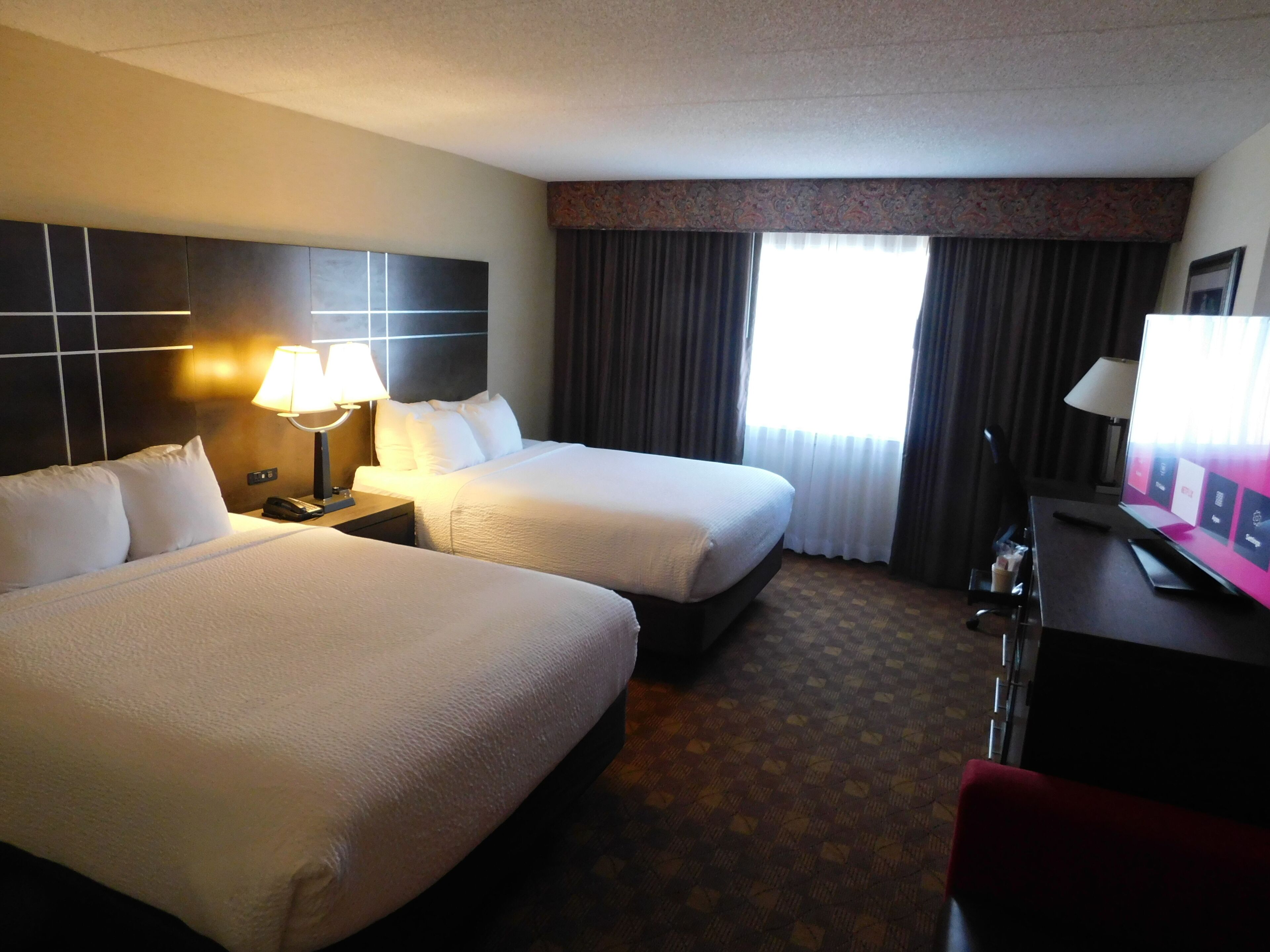 Room, 2 Queen Beds, Non Smoking | Premium bedding, in-room safe, desk, iron/ironing board