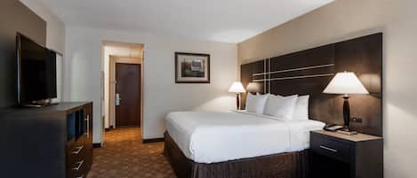 Chambre, 1 trÚs grand lit, non-fumeur | Literie de qualité, coffre-fort, bureau, fer et planche à repasser