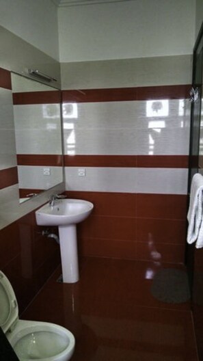 Shower, free toiletries, bathrobes, slippers