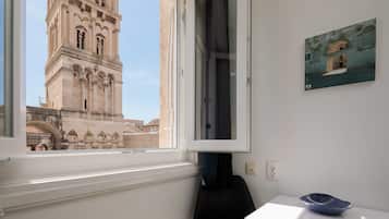 Free minibar, in-room safe, desk, blackout curtains
