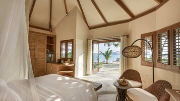 Villa, vue plage, en bord de plage