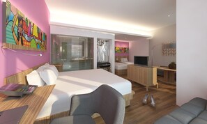 Eiffel Room (Grand Deluxe) | Coffre-fort, bureau, accĂšs au Wi-Fi (inclus), literie fournie